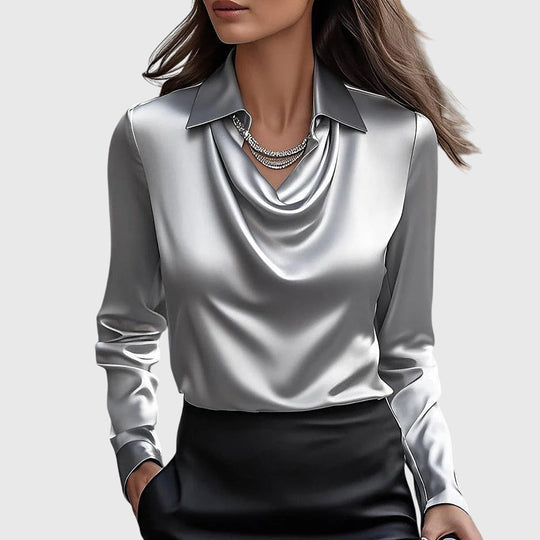 Janeth™ | Elegant Satin Blouse