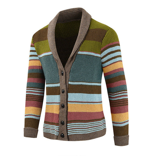 Asher™ | Colorblock Lapel Sweater Jacket