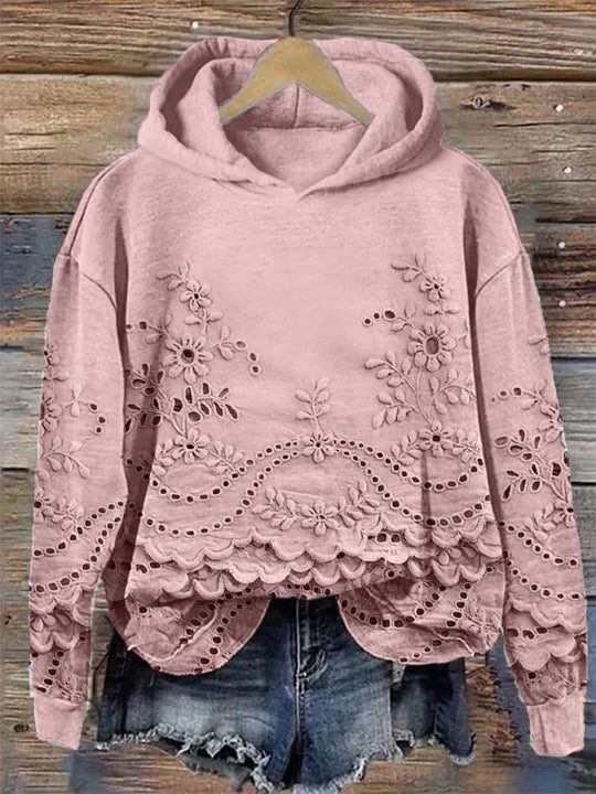 Danielle™ | Hoodie with Floral Embroidery
