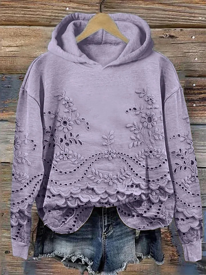 Danielle™ | Hoodie with Floral Embroidery