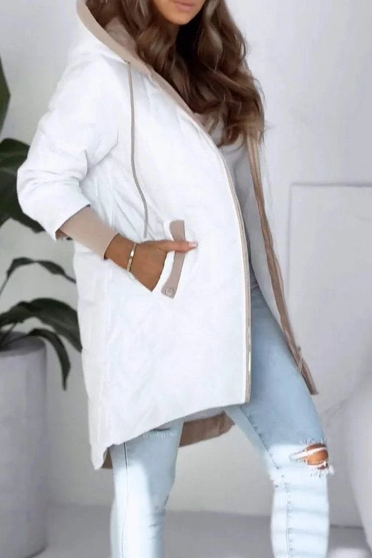 Althea™ | Women's Winter Solid Color Hooded Zipper Coat