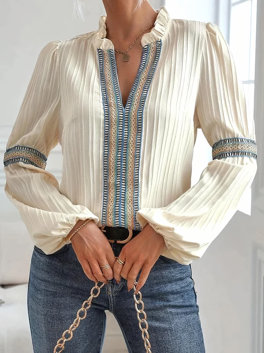 Valerie| Stunning V-Neck Blouse