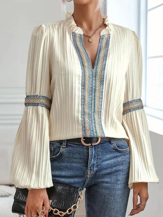 Valerie| Stunning V-Neck Blouse