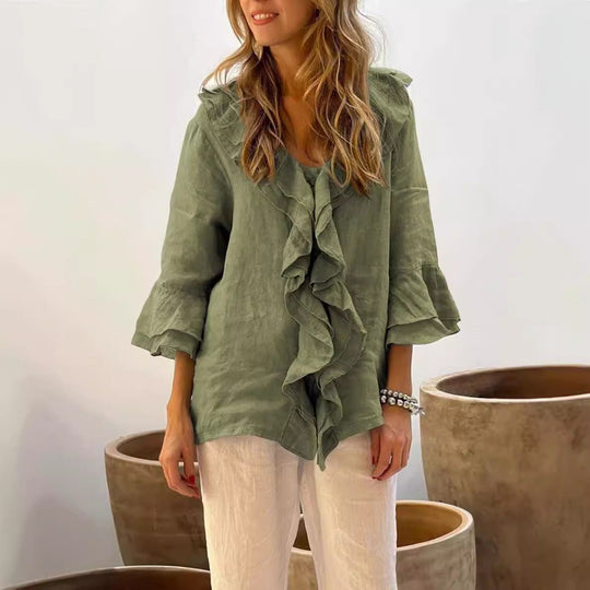 Cherry | Stylish Ruffled Blouse