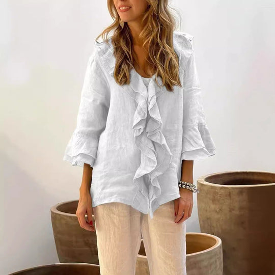 Cherry | Stylish Ruffled Blouse