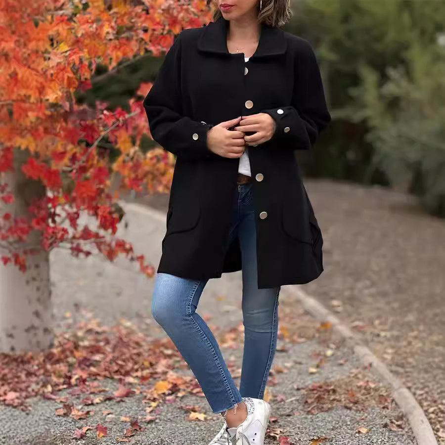 Nadine™ | Classic oversized coat with bow details