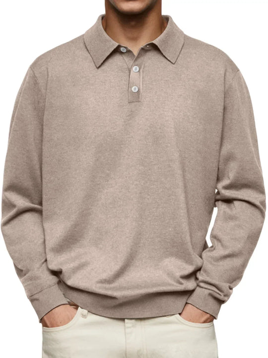 Gavin™ - Casual Long Sleeve Polo