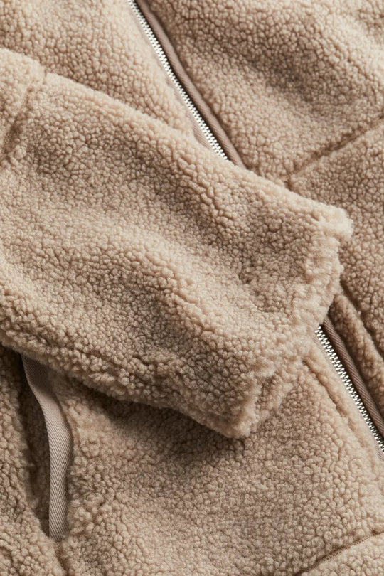 Sarah - Teddy Coat with Zipper