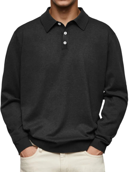 Gavin™ - Casual Long Sleeve Polo
