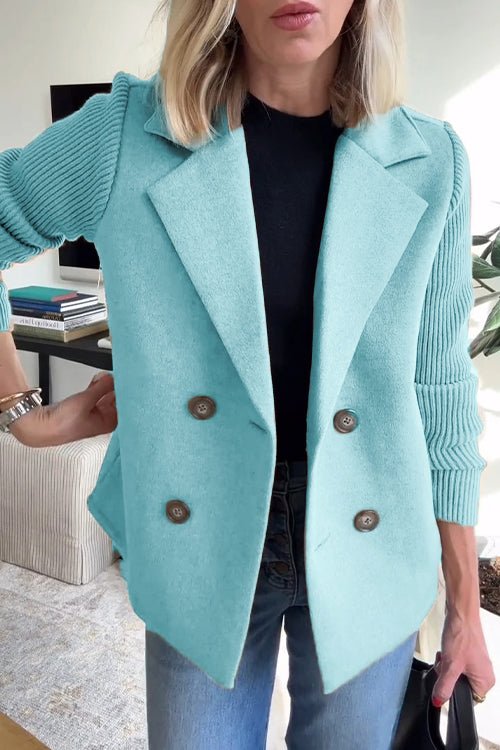 Olivia - Elegant Jacket with Knit Sleeves