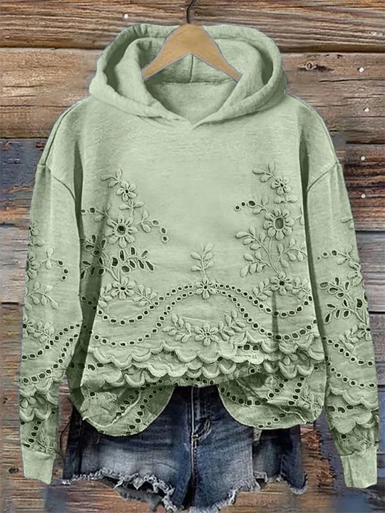 Danielle™ | Hoodie with Floral Embroidery