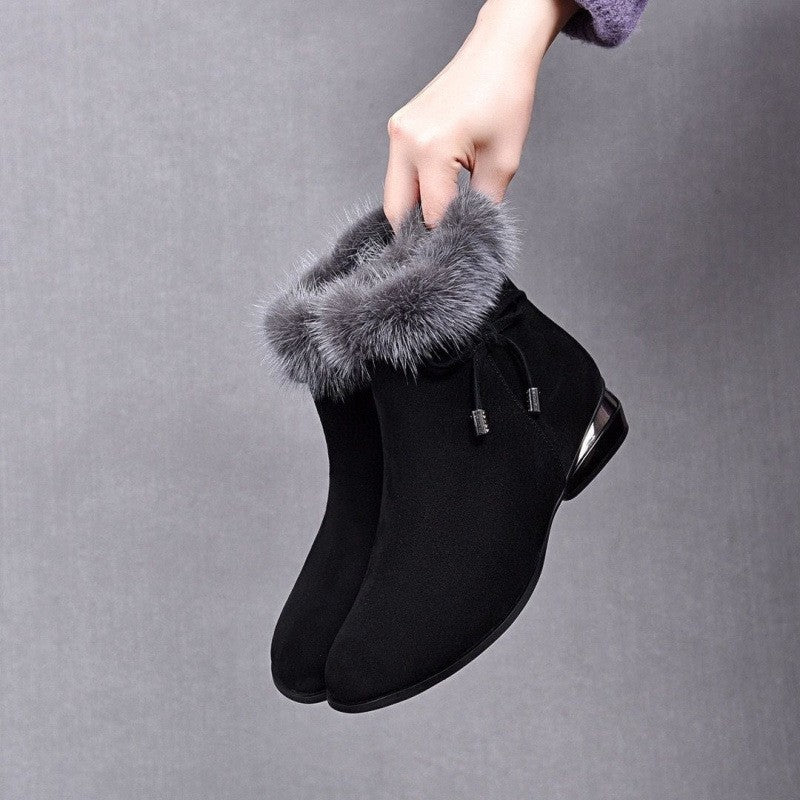 Lumi™ | Soft Leather Ankle Boots with Mid Heel for Autumn and Winter