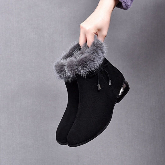 Lumi™ | Soft Leather Ankle Boots with Mid Heel for Autumn and Winter