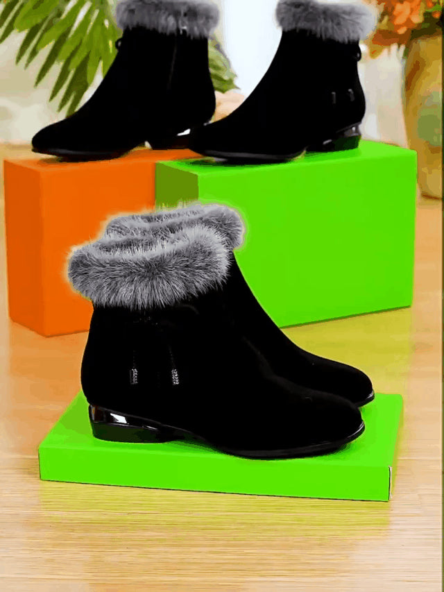 Lumi™ | Soft Leather Ankle Boots with Mid Heel for Autumn and Winter