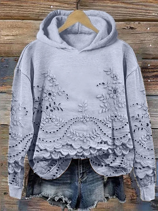 Danielle™ | Hoodie with Floral Embroidery