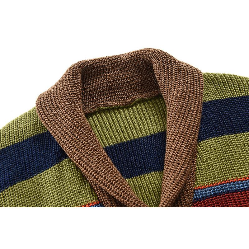 Asher™ | Colorblock Lapel Sweater Jacket