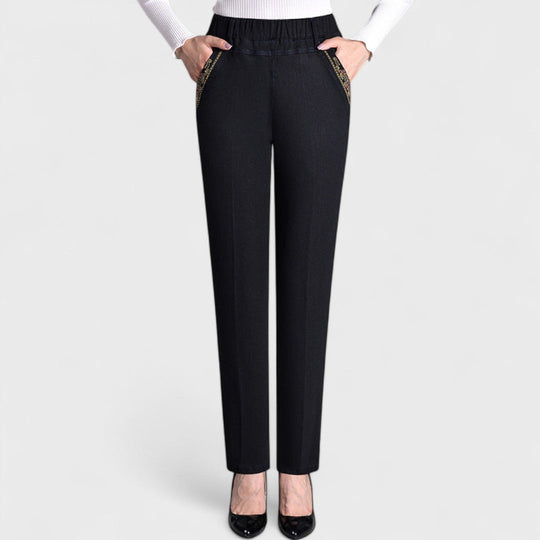 Ava™ | Women's Jeans with Side Pockets and Elastic Waist
